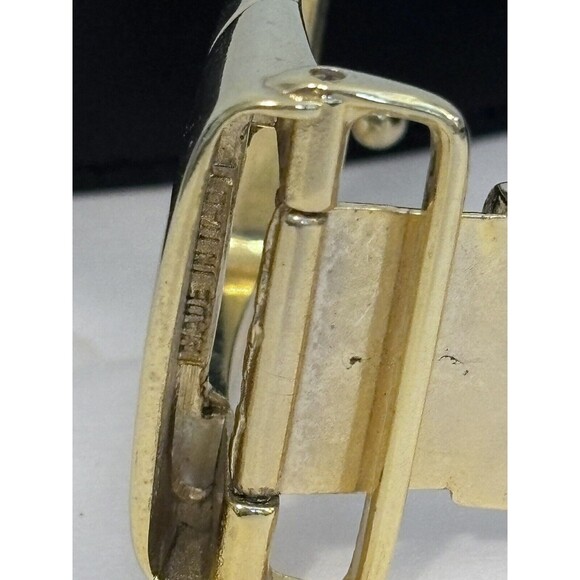 Vintage Men’s Gold Tone Removable Belt Buckle Made In Italy - Picture 4 of 9